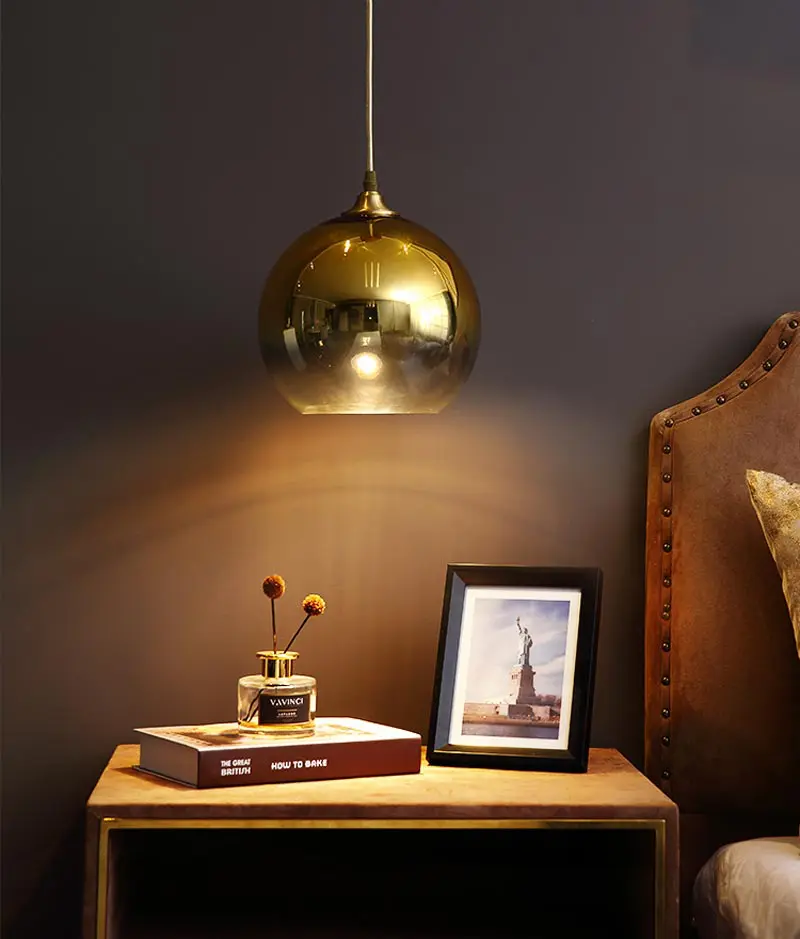 5 den tha 7 đèn thả gương bóng