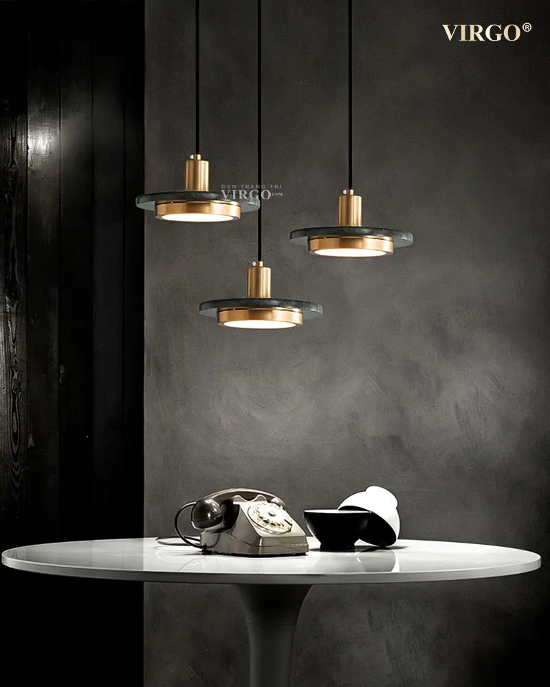 Đèn thả chao đá cao cấp VIRGO L076/3 2 Đèn thả chao đá cao cấp VIRGO L076/3