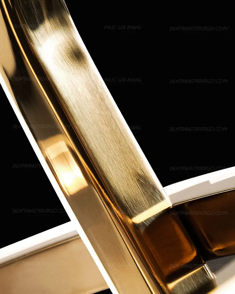 Đèn thả trang trí ngang 5 vòng xi vàng hiện đại VIRGO L153