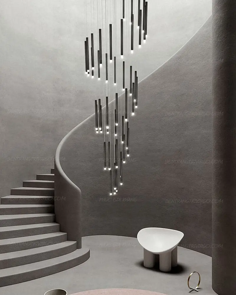 Đèn thả trang trí ống kim loại thông tầng VIRGO L088