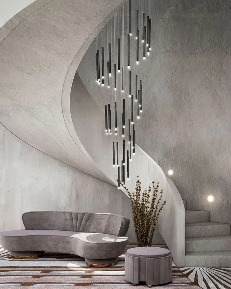 Đèn thả trang trí ống kim loại thông tầng VIRGO L088