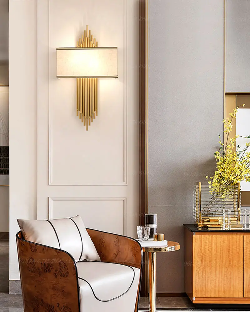 245 2 1 Đèn ốp tường chụp vải cao cấp VIRGO L245