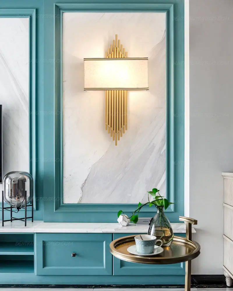 245 4 1 Đèn ốp tường chụp vải cao cấp VIRGO L245