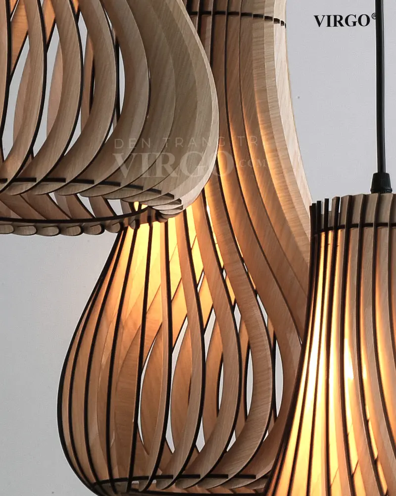 Đèn thả gỗ trang trí VIRGO L298/3 1 Đèn thả gỗ trang trí VIRGO L298/3