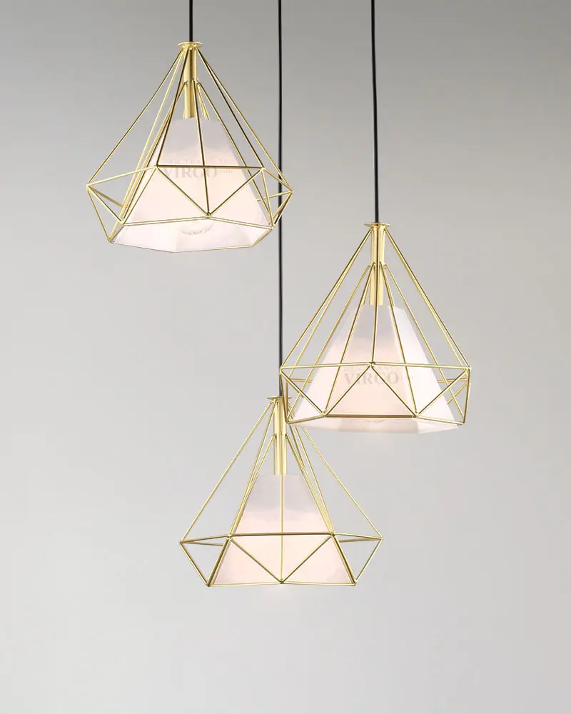 Đèn thả trang trí khung kim cương vàng VIRGO L343/3