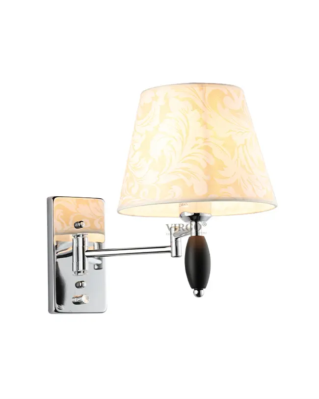 Đèn ngủ gắn tường chụp vải cao cấp VIRGO L463 1 Đèn ngủ gắn tường chụp vải cao cấp VIRGO L463
