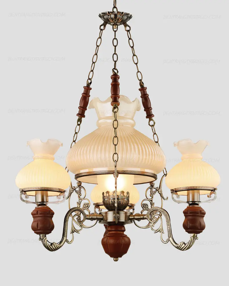 Đèn chùm trang trí đèn dầu cổ điển VIRGO L318/3+1