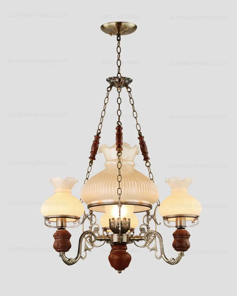 571 2 2 Đèn chùm trang trí đèn dầu cổ điển VIRGO L318/3+1