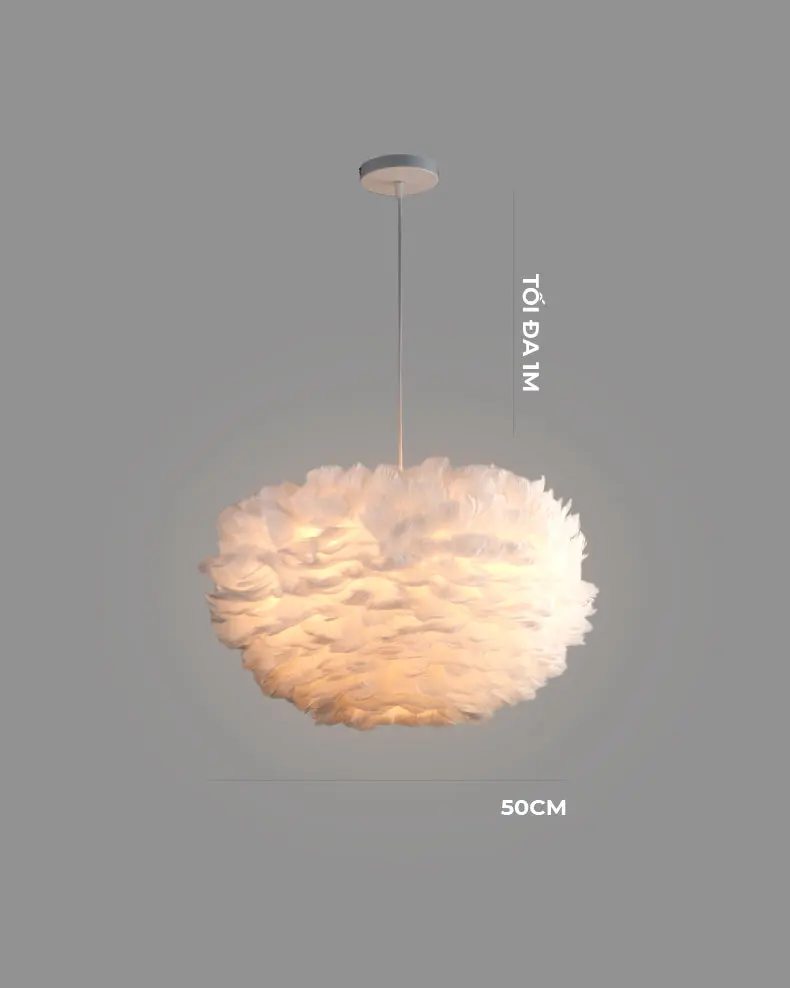 579 2 Đèn thả trang trí lông vũ VIRGO L579