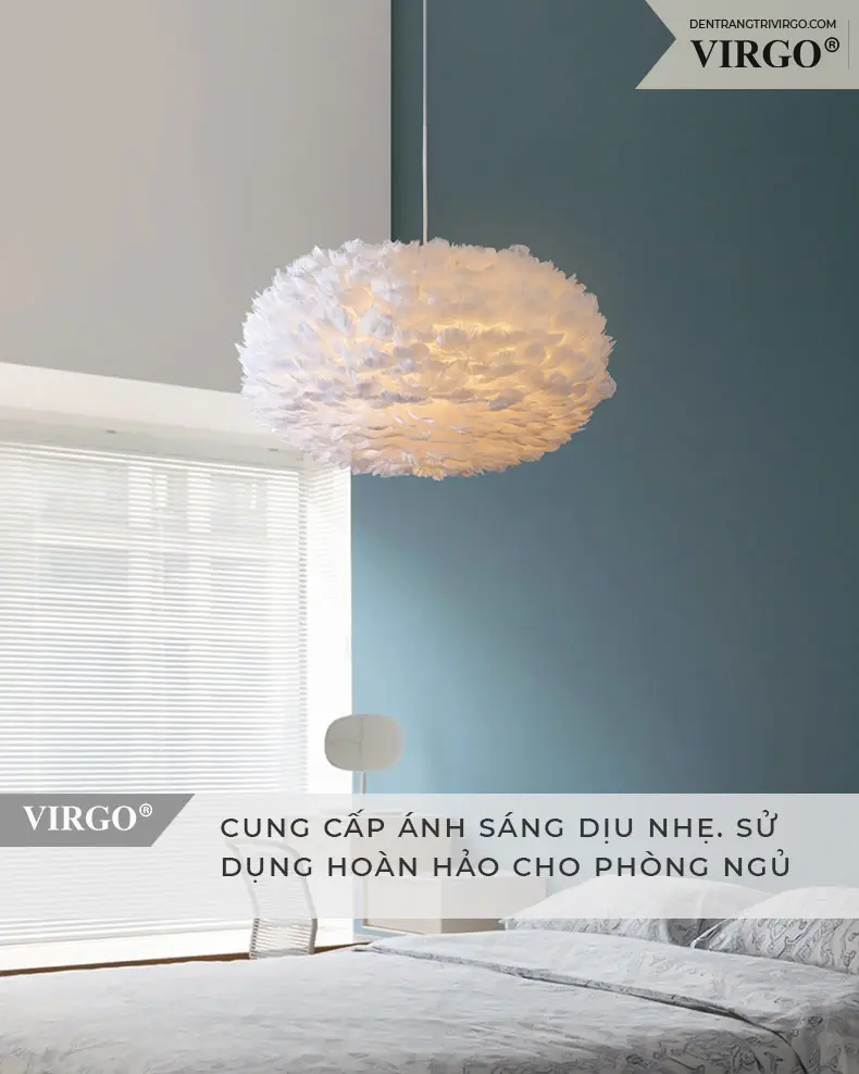 579 3 Đèn thả trang trí lông vũ VIRGO L579