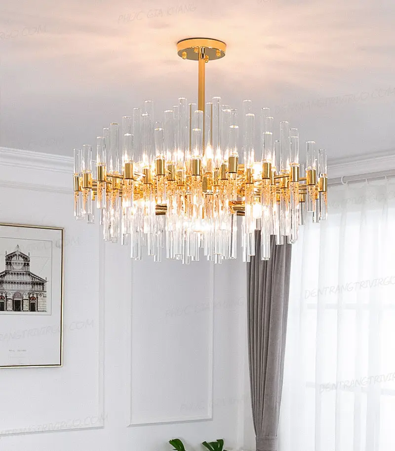 611 1 Đèn chùm trang trí pha lê cao cấp L611