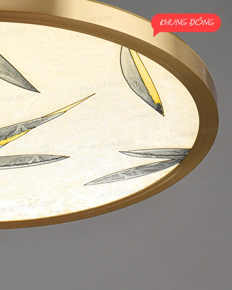 Đèn ốp trần đồng trang trí hoa văn cao cấp L635 4 Đèn ốp trần đồng trang trí hoa văn cao cấp L635