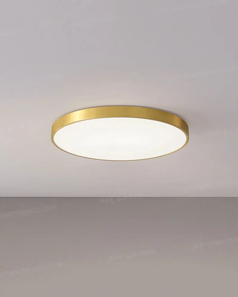 Đèn ốp trần tròn xi mạ vàng đồng cao cấp L653 4 Đèn ốp trần tròn xi mạ vàng đồng cao cấp L653