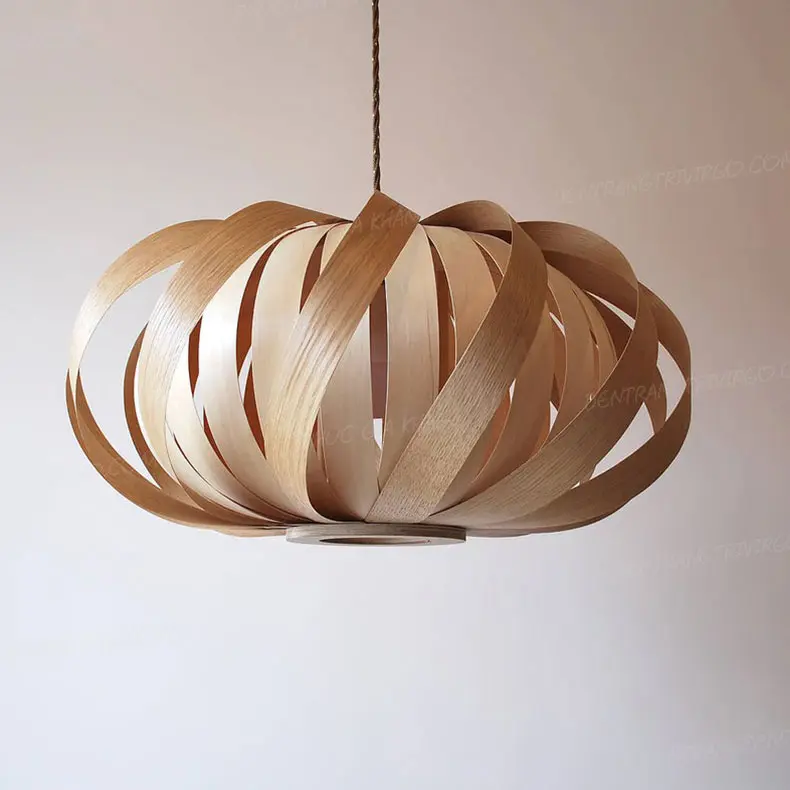 666 4 Đèn thả gỗ trang trí L666