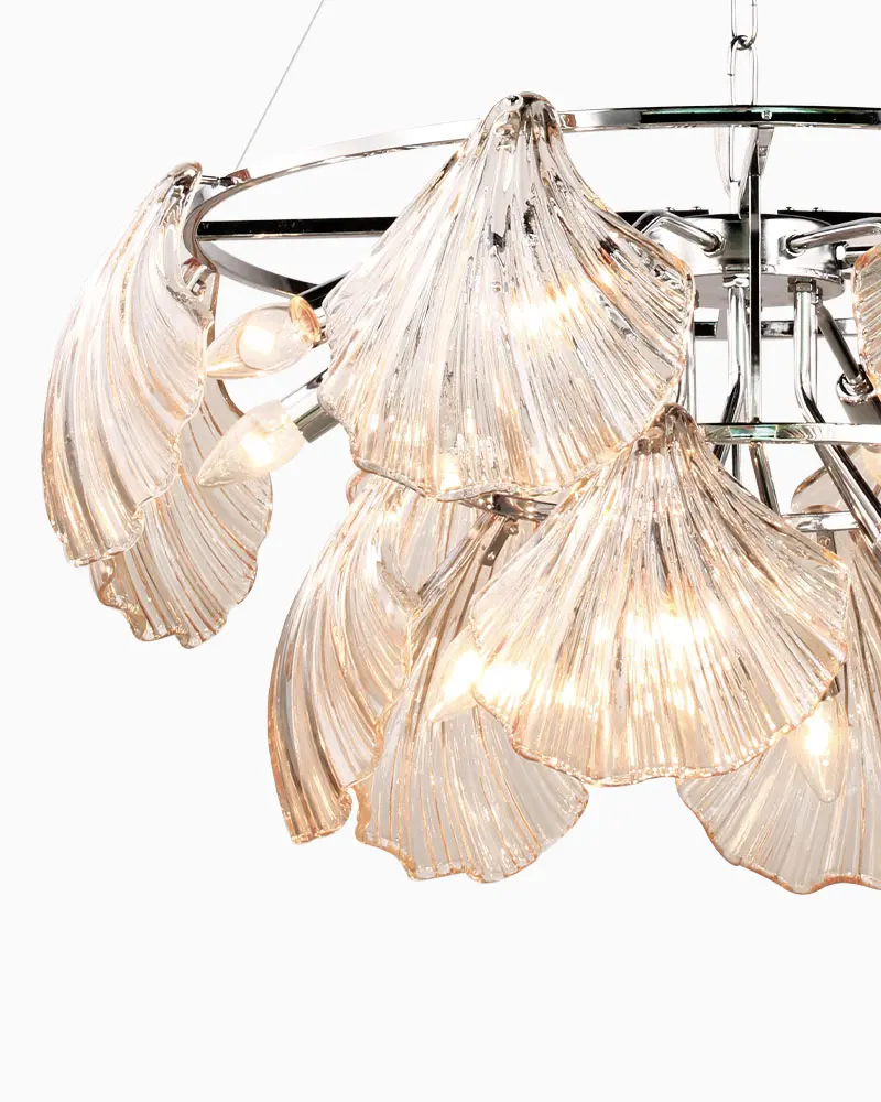 716 2 Đèn chùm thủy tinh màu trà cao cấp L716