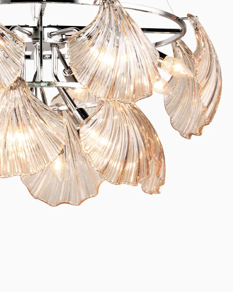 716 3 Đèn chùm thủy tinh màu trà cao cấp L716