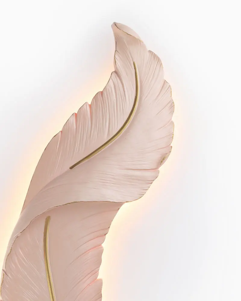 732 2 Đèn tường lông vũ trang trí cao cấp L732