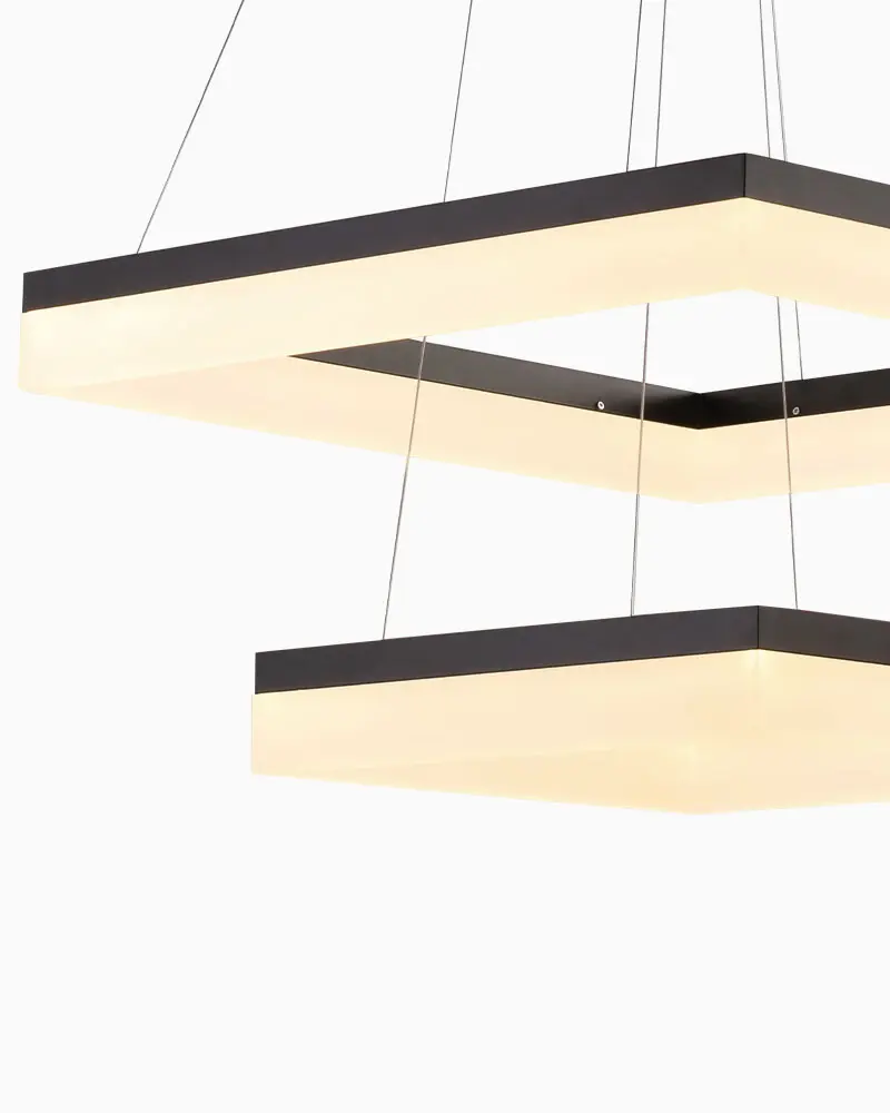 750 3 Đèn thả LED 2 vòng hình vuông hiện đại L6856