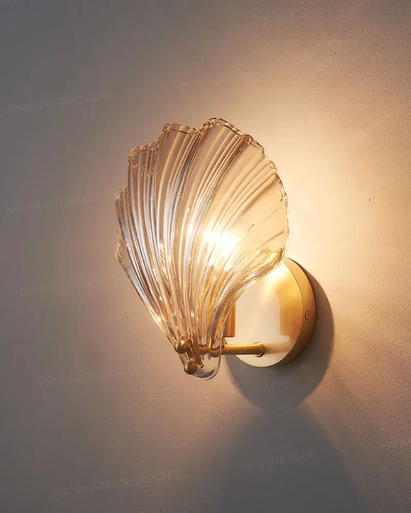 821 5 Đèn tường trang trí vỏ sò thủy tinh cao cấp LVPL24