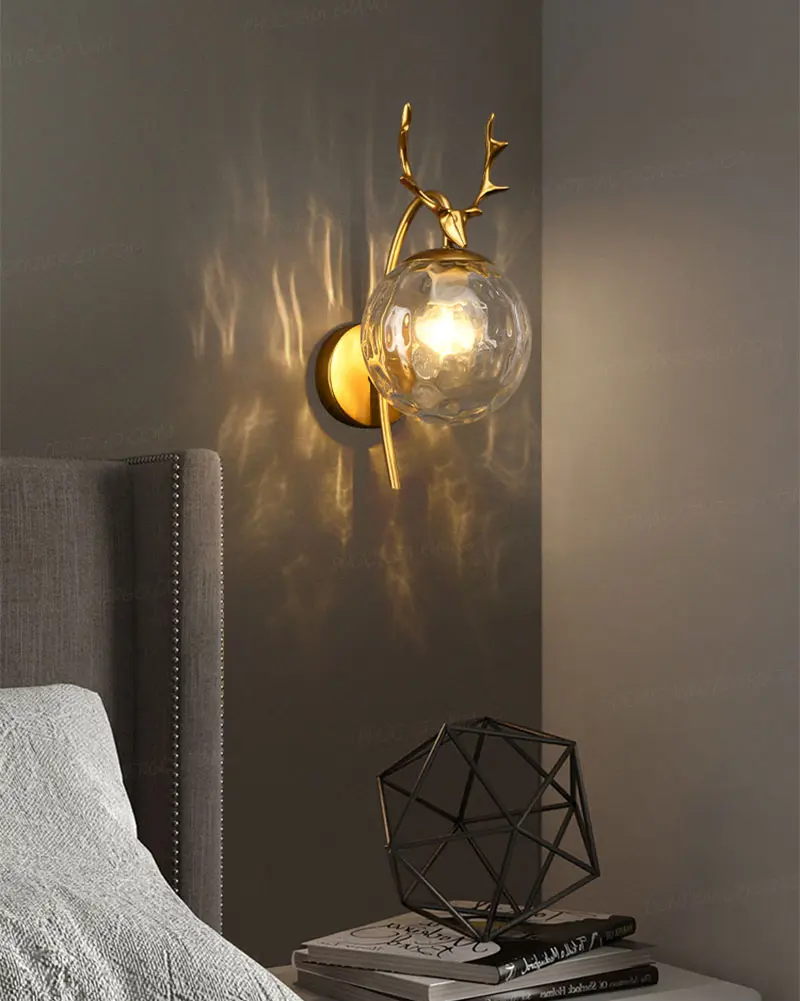 Đèn gắn tường đầu hươu trang trí hiện đại L1753 1 Đèn gắn tường đầu hươu trang trí hiện đại L1753