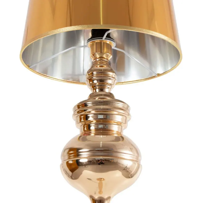 856 4 Đèn sàn trang trí thân & chụp vàng bóng cao cấp LEDD17