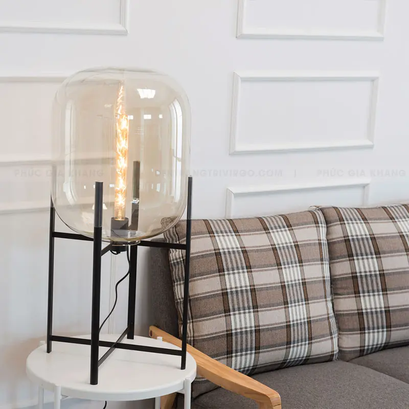 860 1 Đèn để bàn trang trí, đèn ngủ thủy tinh cao cấp LBR3008