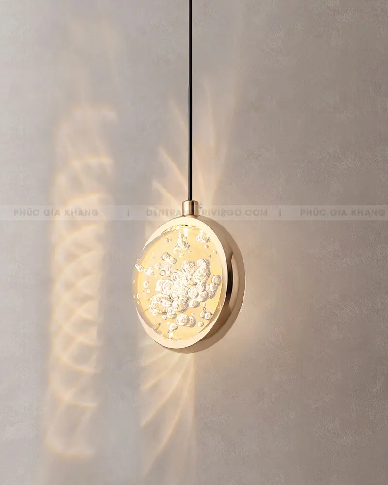 Đèn thả trang trí khối pha lê tròn cao cấp VKT19 3 Đèn thả trang trí khối pha lê tròn cao cấp VKT19