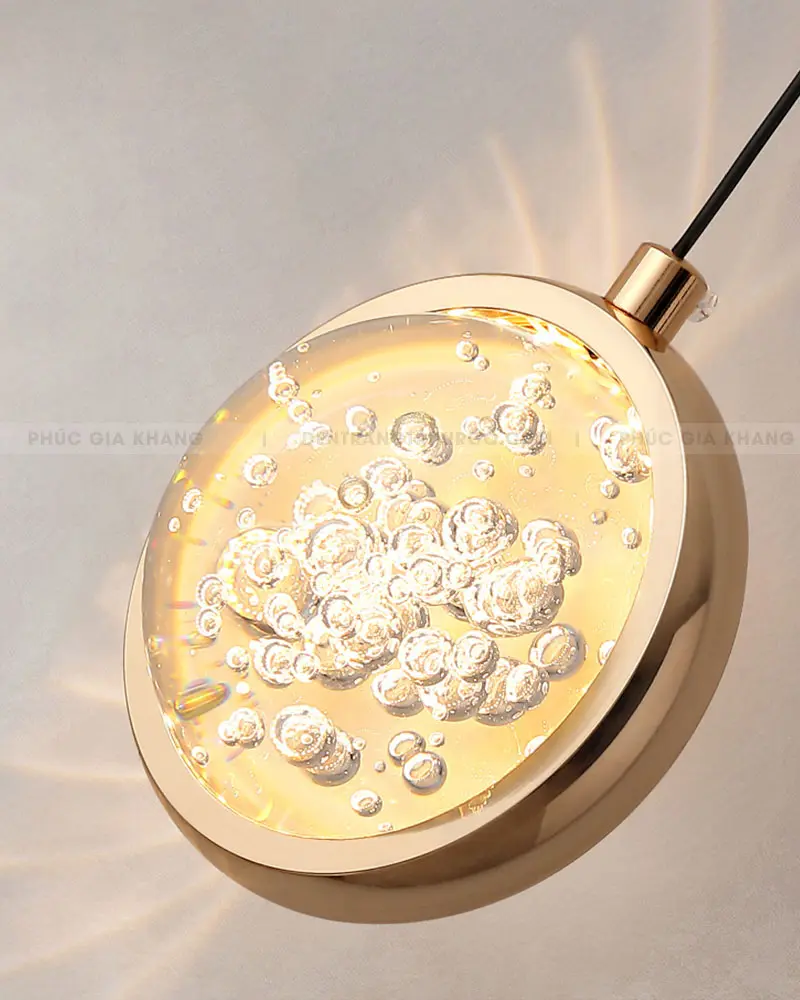 Đèn thả trang trí khối pha lê tròn cao cấp VKT19 2 Đèn thả trang trí khối pha lê tròn cao cấp VKT19