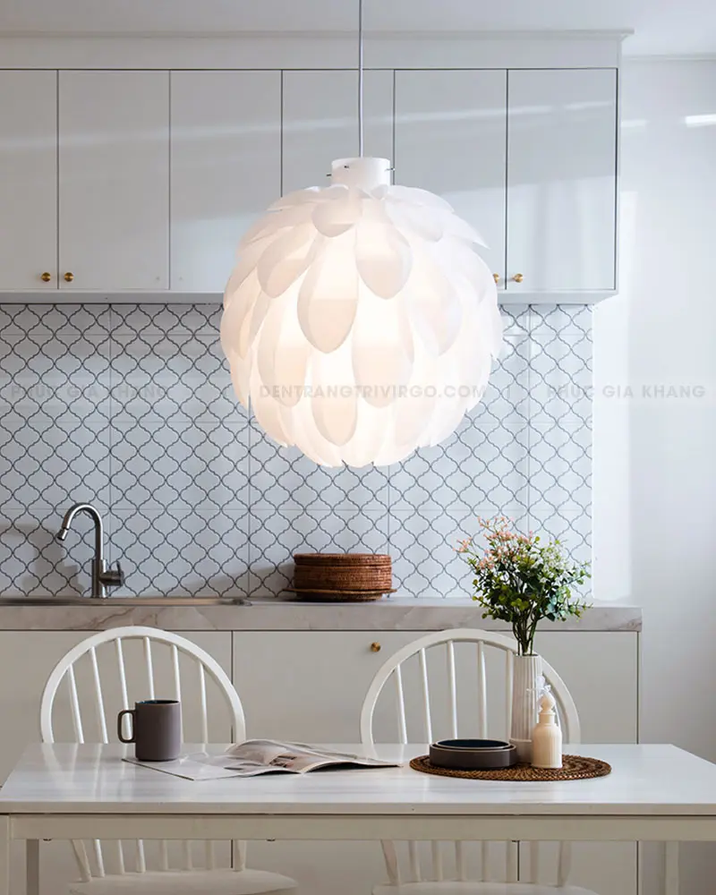 Đèn thả trang trí hoa atiso hiện đại KTT83