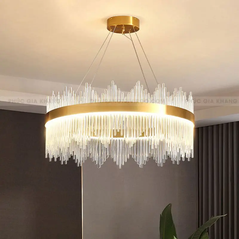 Đèn thả vòng tròn pha lê cao cấp VIRGO L1006 1 Đèn thả vòng tròn pha lê cao cấp VIRGO L1006