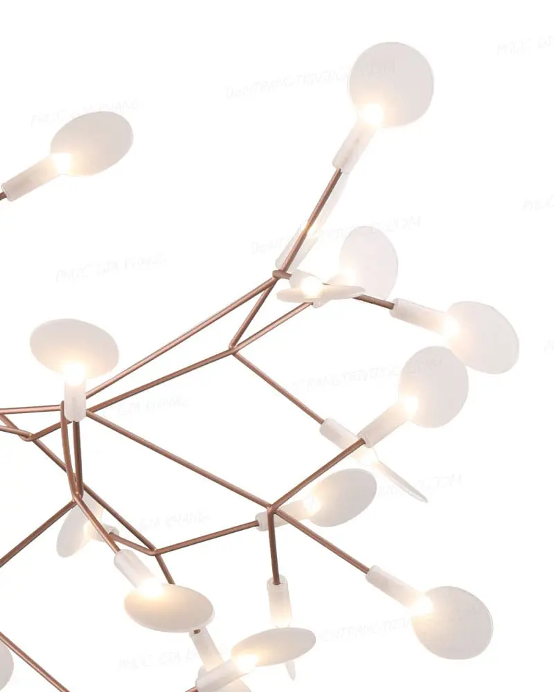 virgo l692 4 Đèn thả Hera trang trí 45 lá VIRGO L692