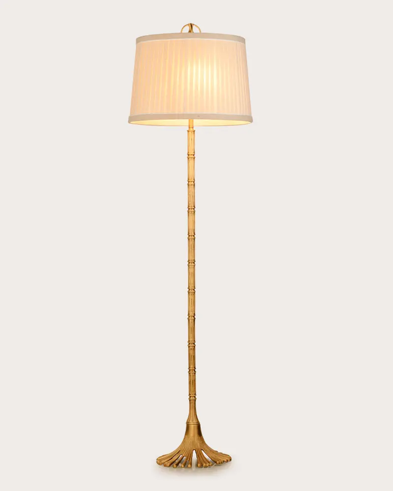 Đèn để sàn thân đồng cổ điển chụp vải cao cấp LV3N627