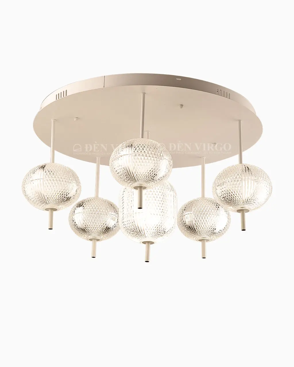 Đèn mâm ốp trần thủy tinh cao cấp LV8960