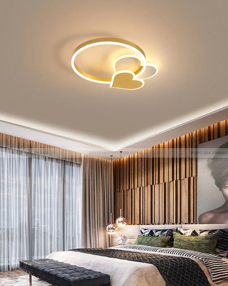 Đèn mâm LED ốp trần phòng ngủ, phòng trẻ em cao cấp hình trái tim LA7006 3 Đèn mâm LED ốp trần phòng ngủ, phòng trẻ em cao cấp hình trái tim LA7006