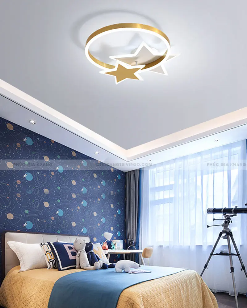 Đèn mâm LED ốp trần phòng ngủ, phòng trẻ em cao cấp hình ngôi sao LA7007 1 Đèn mâm LED ốp trần phòng ngủ, phòng trẻ em cao cấp hình ngôi sao LA7007