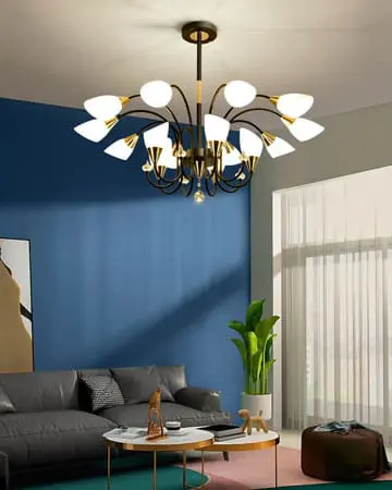 lv176812 2 Đèn chùm thủy tinh hoa lan 12 bóng VIRGO LV1768/12