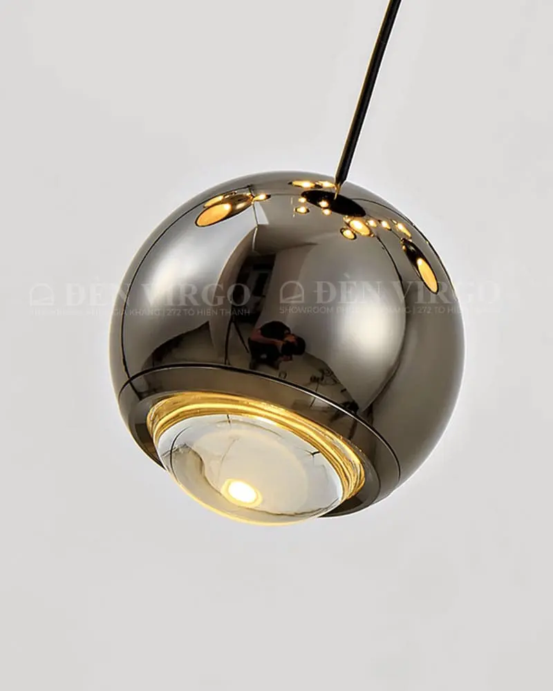 Đèn thả thông tầng quả cầu đen vàng bóng đan xen hiện đại VIRGO LKT8170 1 Đèn thả thông tầng quả cầu đen vàng bóng đan xen hiện đại VIRGO LKT8170