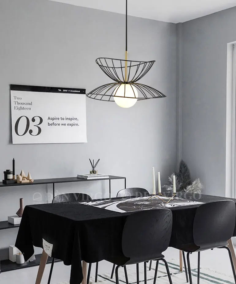 Đèn thả trang trí khung sắt nghệ thuật H7721 3 Đèn thả trang trí khung sắt nghệ thuật H7721