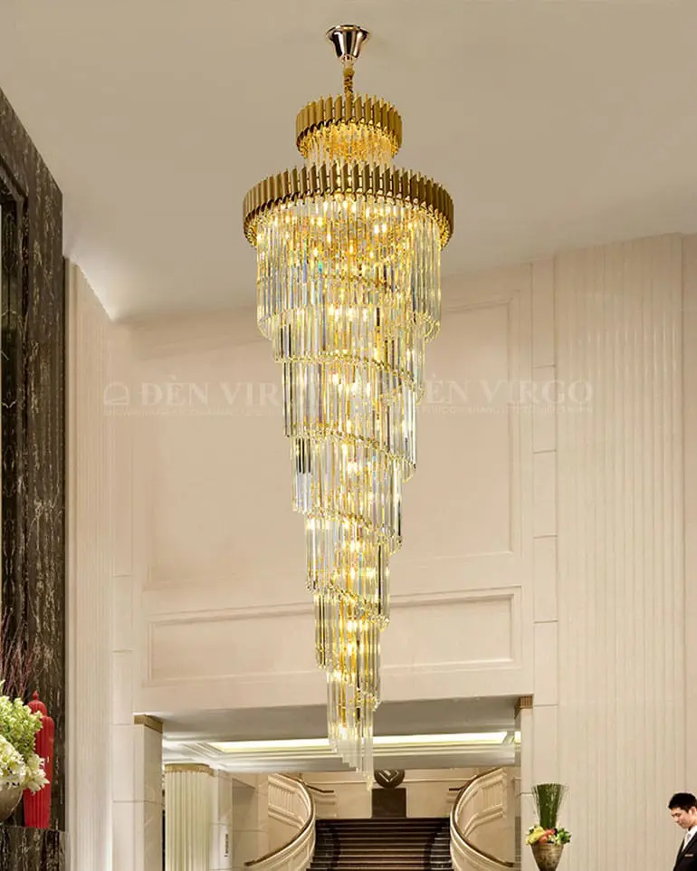 Đèn chùm pha lê thông tầng cao cấp VIRGO F2311 3 Đèn chùm pha lê thông tầng cao cấp VIRGO F2311