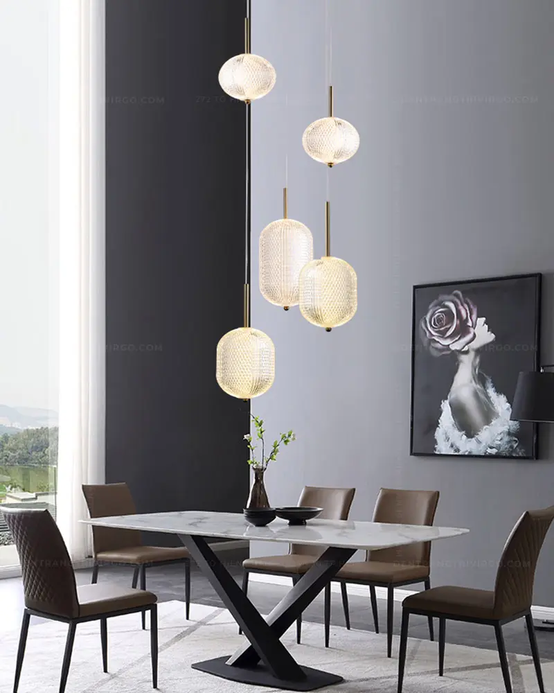 Đèn thả thủy tinh trang trí cao cấp A8961/5 1 Đèn thả thủy tinh trang trí cao cấp A8961/5