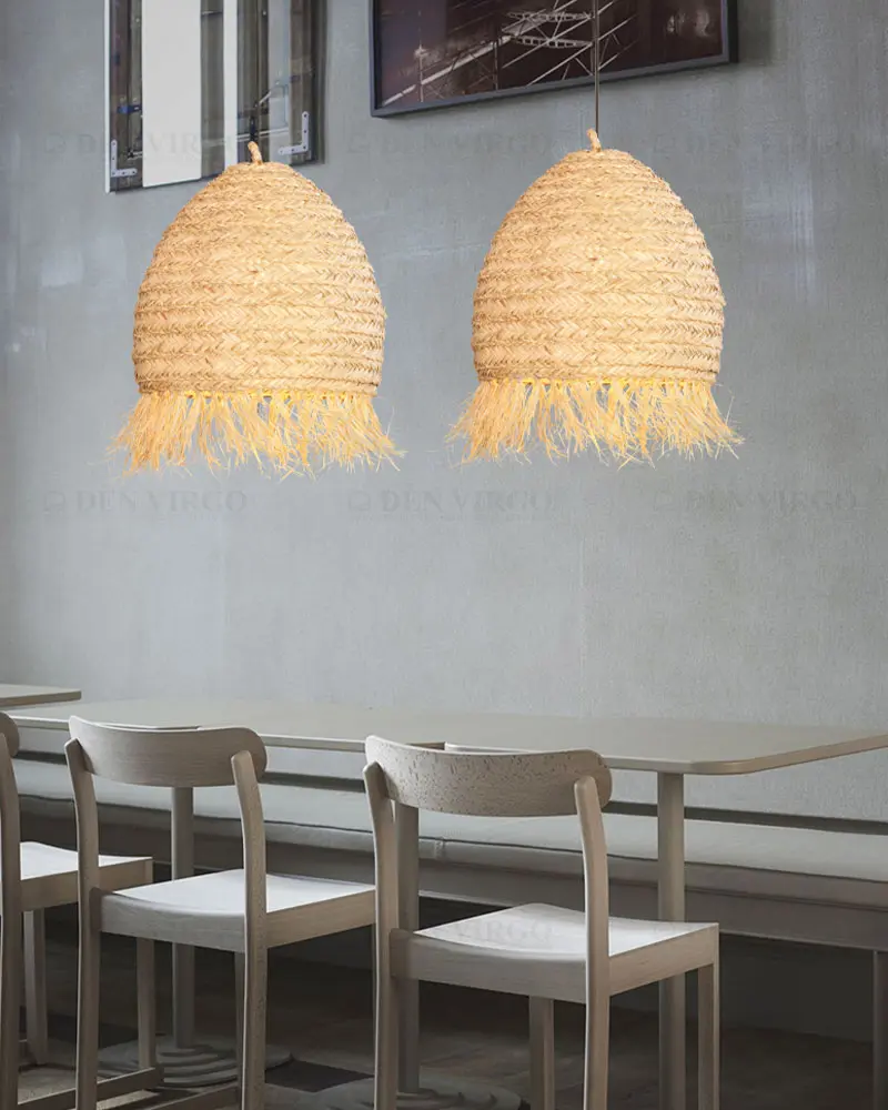 3321 1 Đèn thả mây tre trang trí P96239