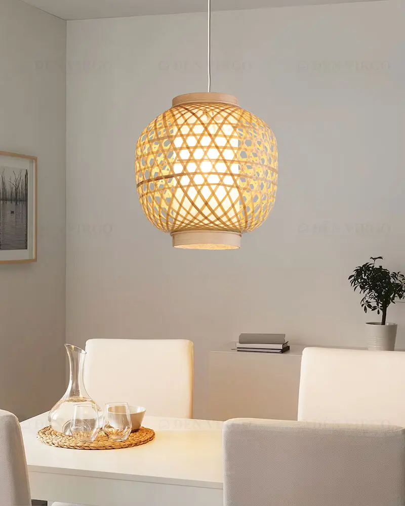 3323 3 Đèn thả mây tre trang trí P96243