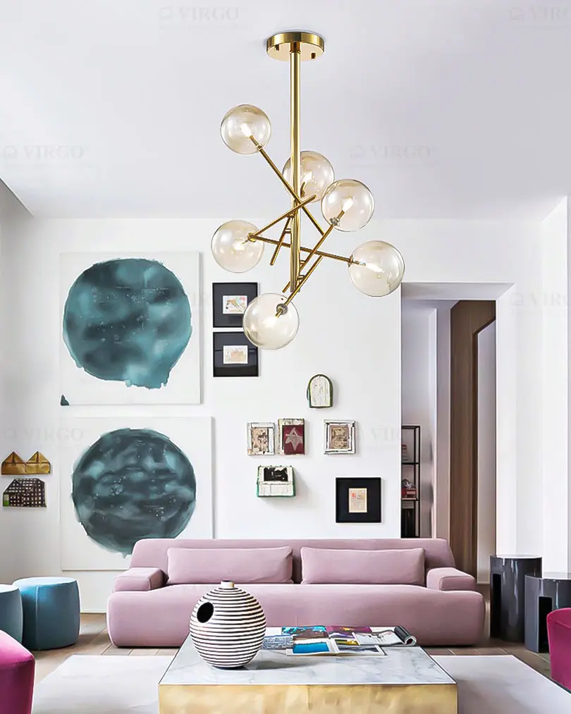 Đèn chùm thủy tinh trang trí PT13/6