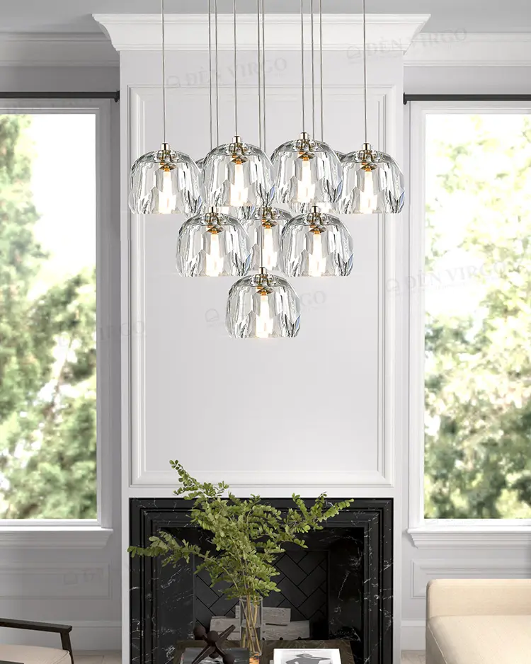 3422 2 1 Đèn thả trang trí pha lê cao cấp P6412/10