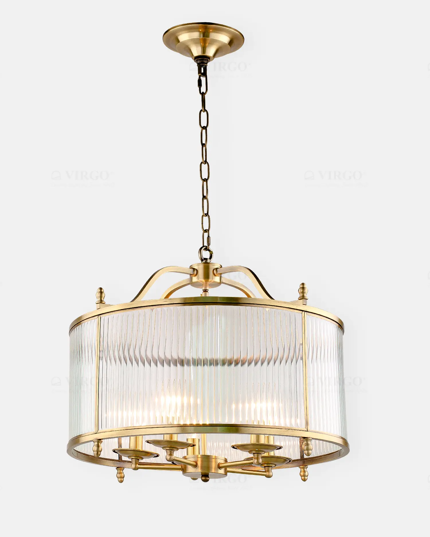 Đèn thả khung đồng cổ điển P1423/40