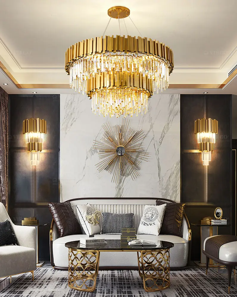 3548 2P 4 Đèn chùm pha lê cao cấp H877A/2P