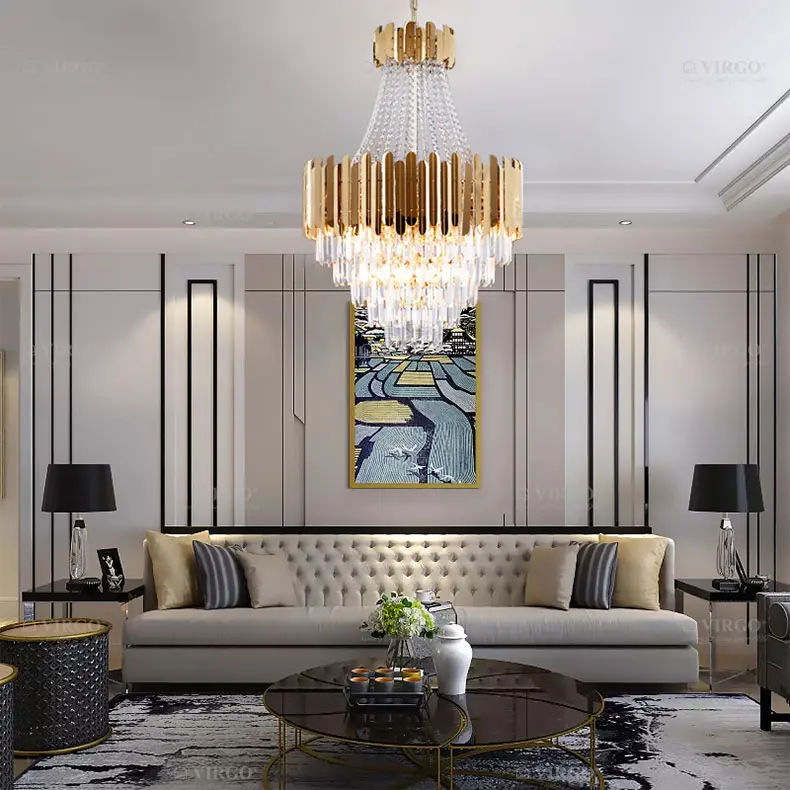 Đèn chùm pha lê cao cấp VIRGO P8662 1 Đèn chùm pha lê cao cấp VIRGO P8662