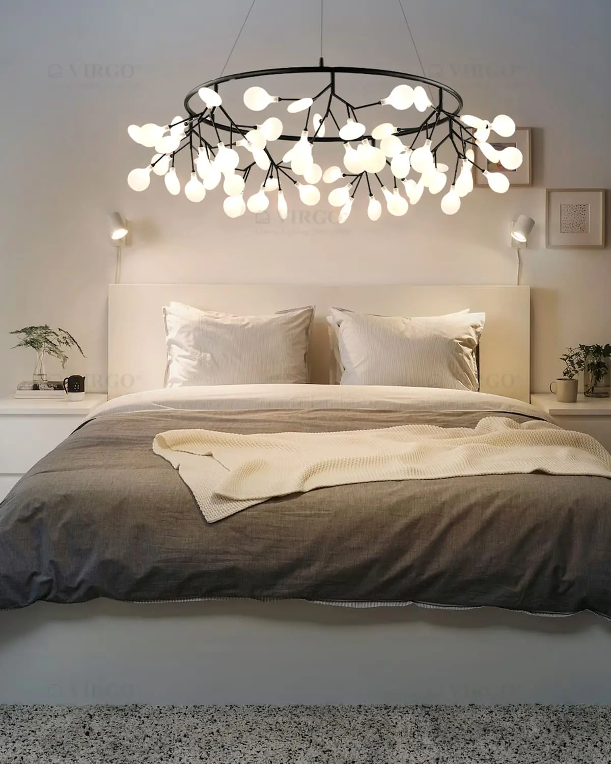 Đèn chùm hera 63 lá Hera cao cấp VIRGO PA63