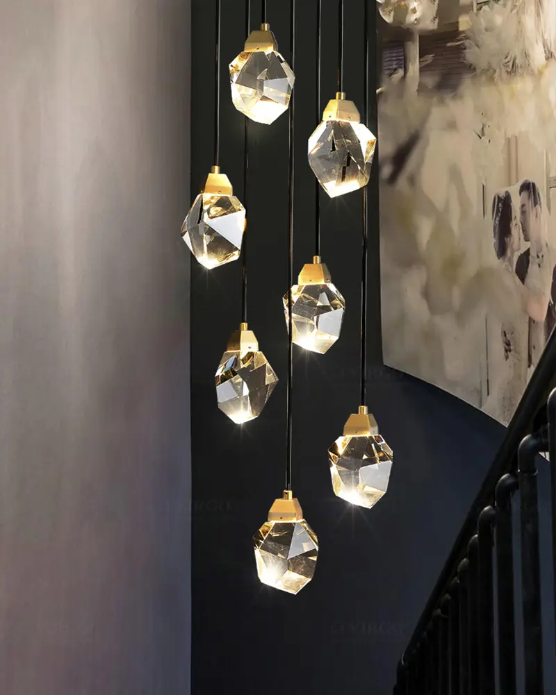 Đèn thả pha lê trang trí cao cấp P990/7