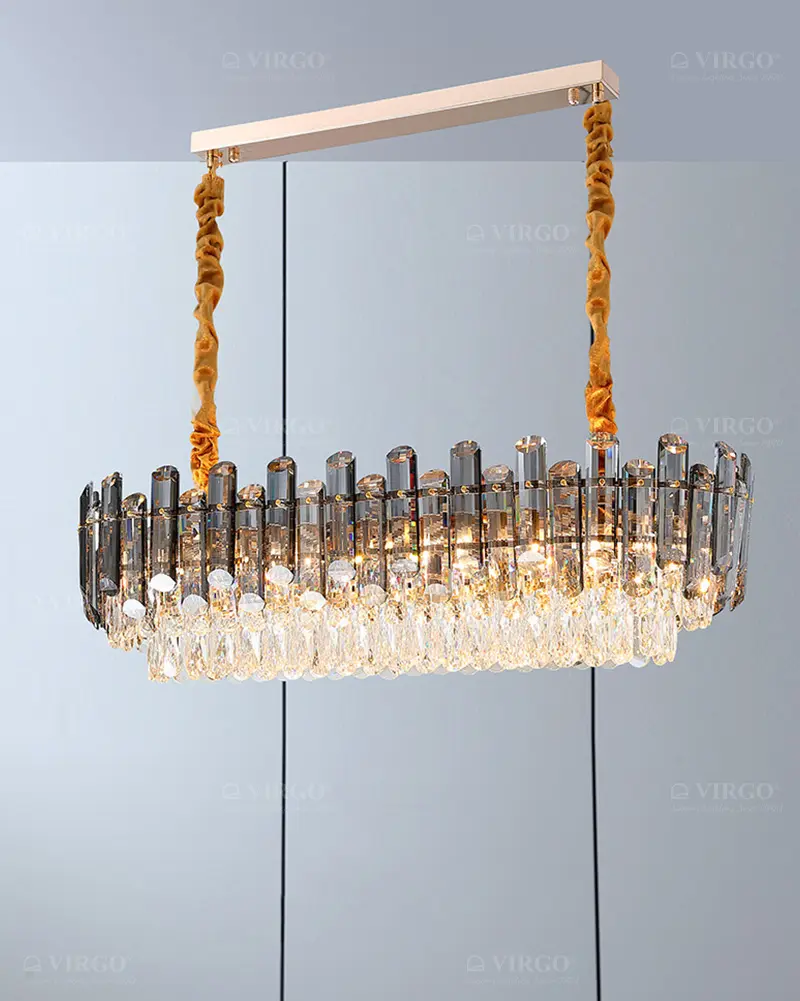 Đèn chùm pha lê trang trí bàn ăn cao cấp P8820/80 1 Đèn chùm pha lê trang trí bàn ăn cao cấp P8820/80